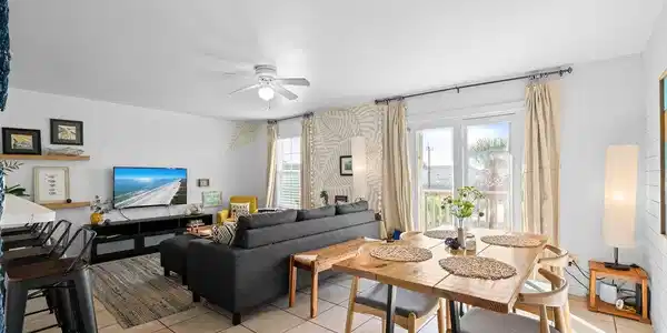 Image 2: Dining and living with bright open space and natur
