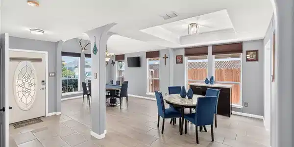Image 4: Front room - Living and Dining Space