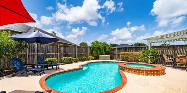 Image 2: Heated salt water pool & hot tub.