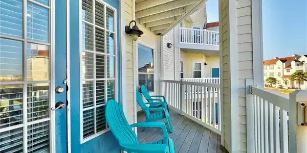 Image 2: Large patio/deck captures morning sunrise and gulf